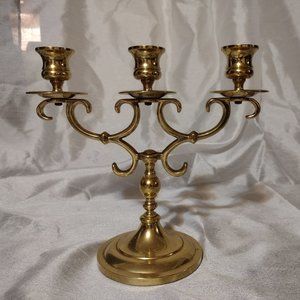Antique Brass Sabbath Candelabra